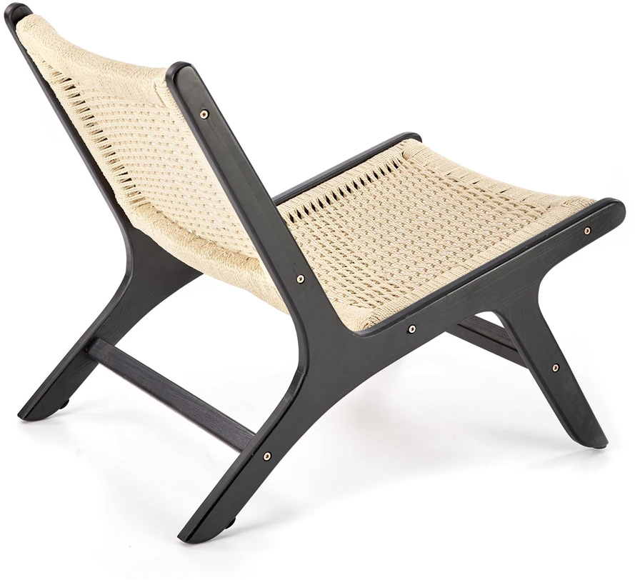 Fotelis FODEN leisure chair, juodas / natural