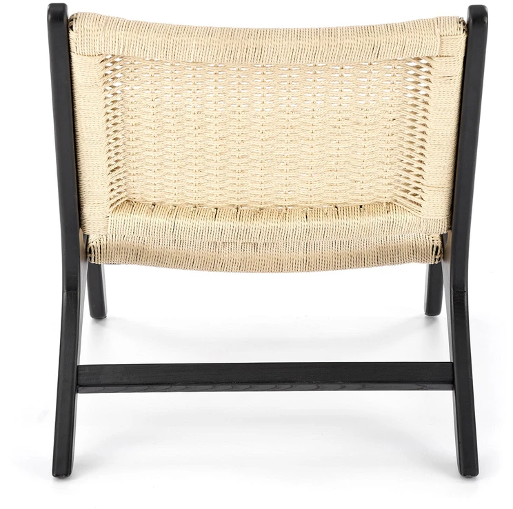 Fotelis FODEN leisure chair, juodas / natural