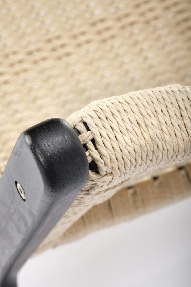Fotelis FODEN leisure chair, juodas / natural