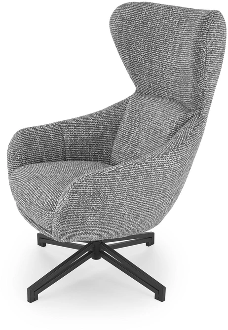 Fotelis FREDY leisure chair, with stool, pilkas