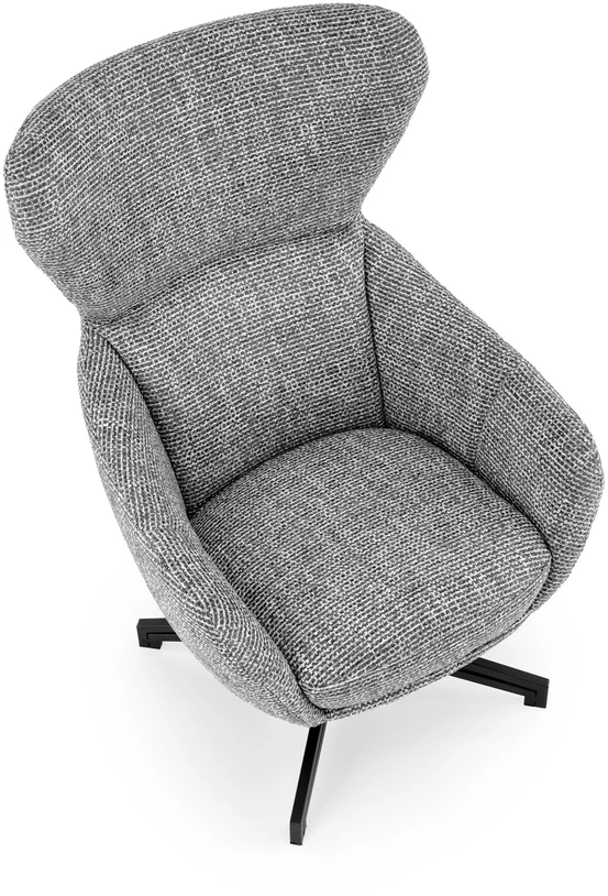 Fotelis FREDY leisure chair, with stool, pilkas