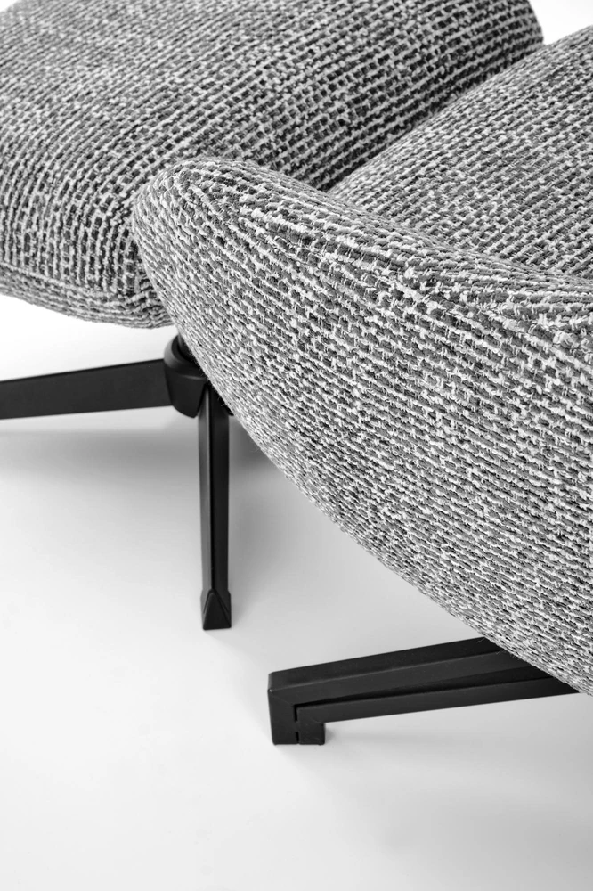 Fotelis FREDY leisure chair, with stool, pilkas