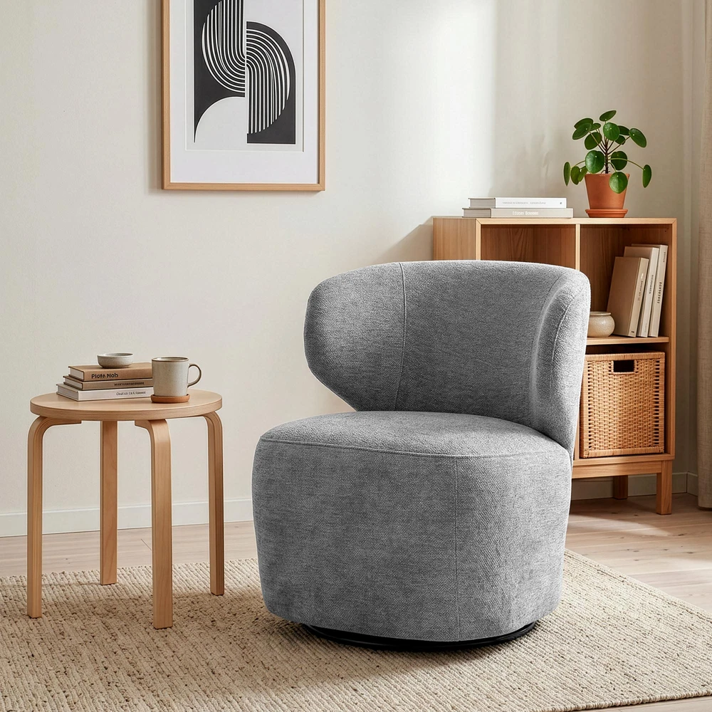 Fotelis GLEN leisure chair, pilkas