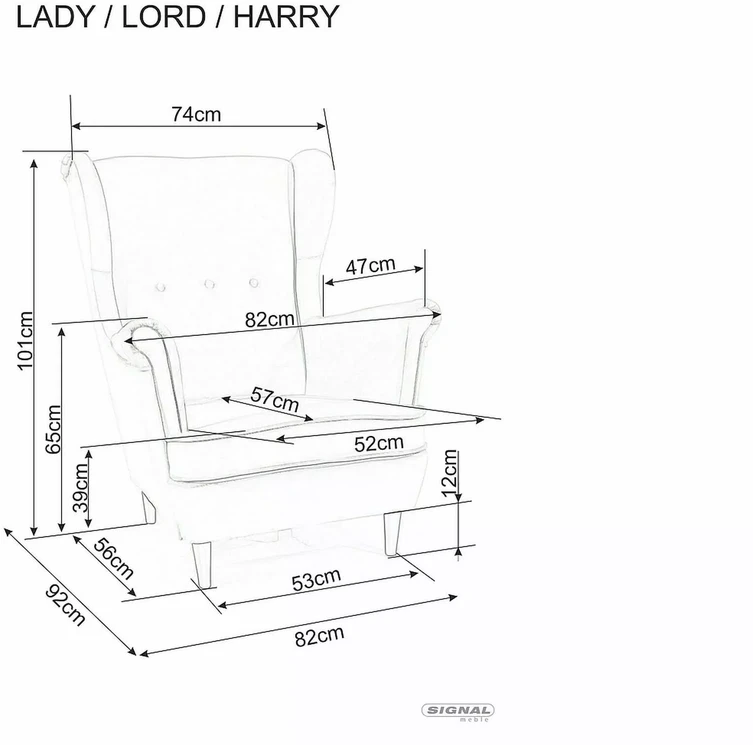 Signal Meble Fotelis Harry Velvet