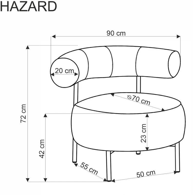 Fotelis HAZARD leisure chair, beige
