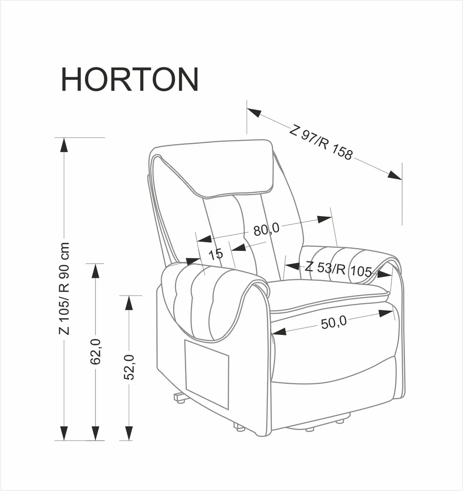 Fotelis Halmar Poilsio kėdė HORTON Smėlio spalvos