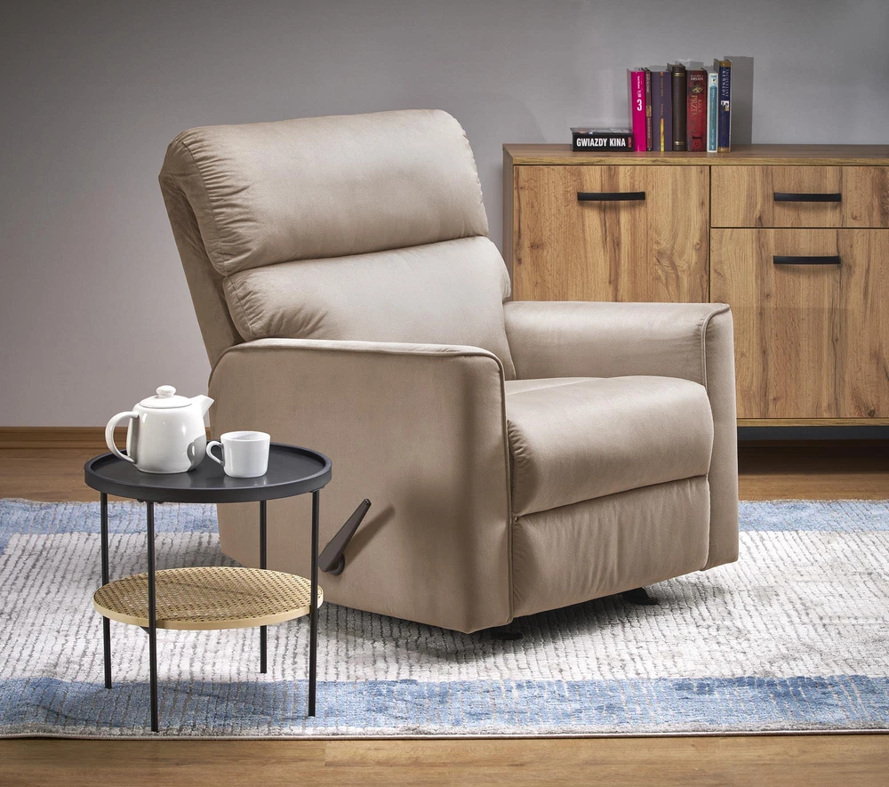 Fotelis KARIM recliner, color: beige