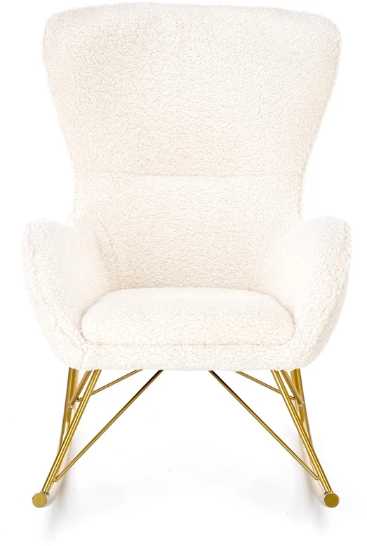 Fotelis LIBERTO leisure armchair cream / auksinis