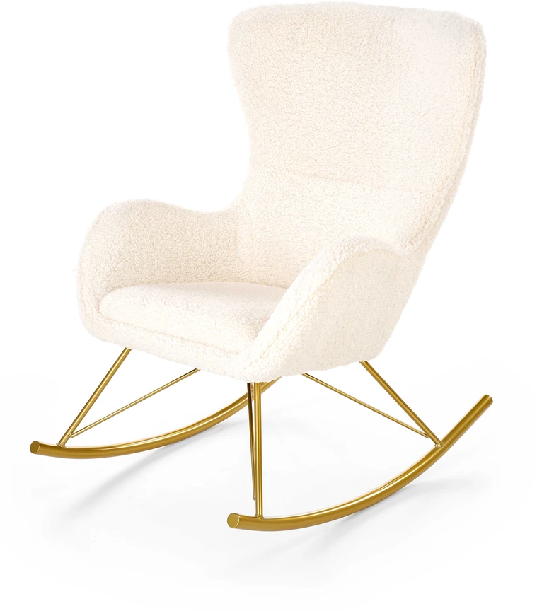 Fotelis LIBERTO leisure armchair cream / auksinis