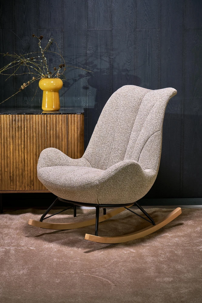 Fotelis LUIS rocking chair, d.beige
