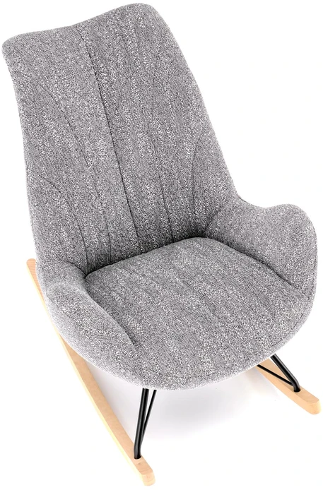 Fotelis LUIS rocking chair, pilkas