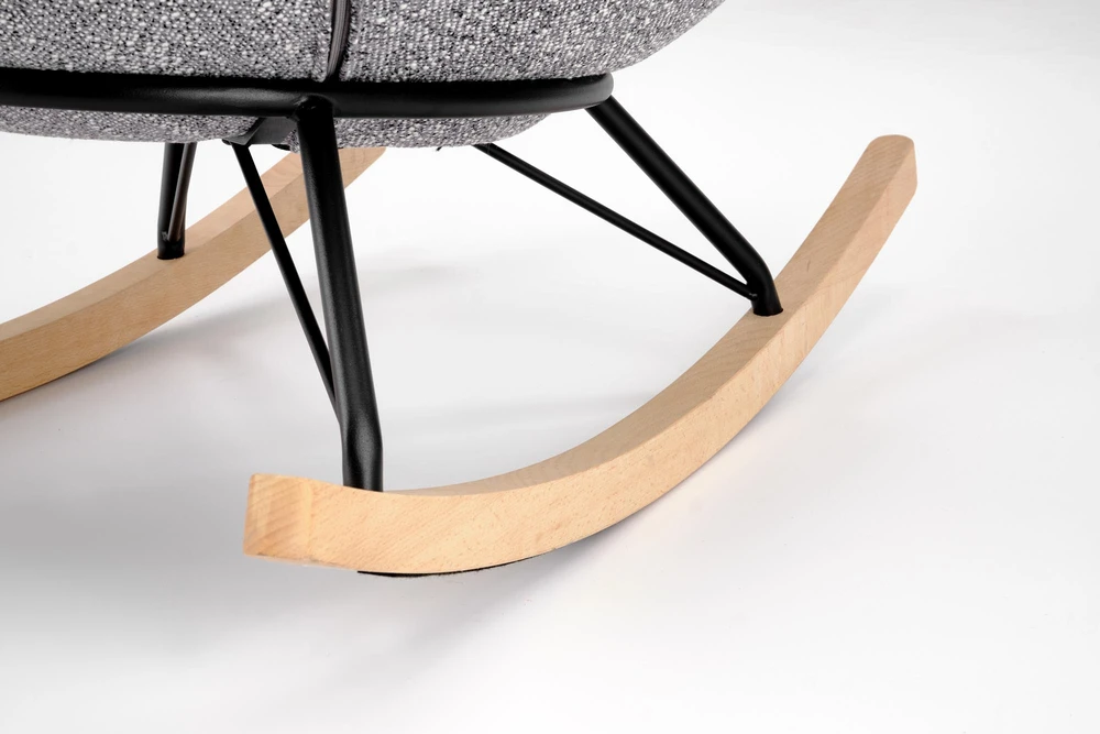 Fotelis LUIS rocking chair, pilkas