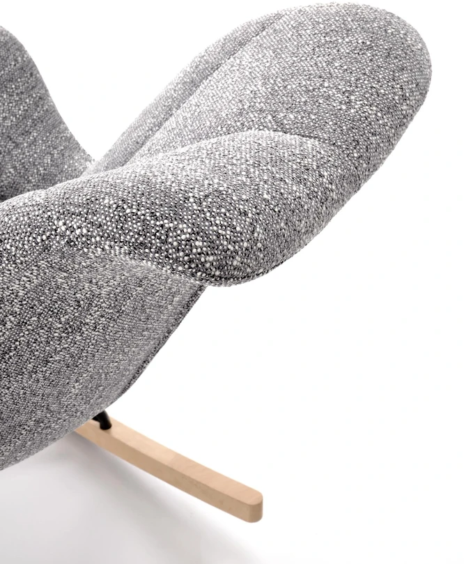 Fotelis LUIS rocking chair, pilkas