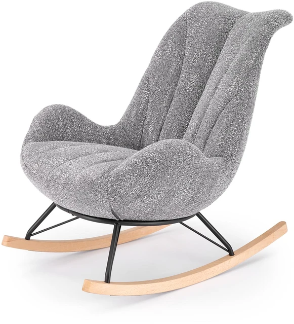 Fotelis LUIS rocking chair, pilkas