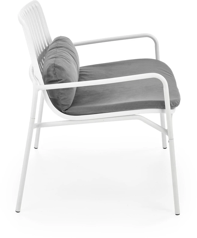 Fotelis MELBY leisure chair, baltas / pilkas