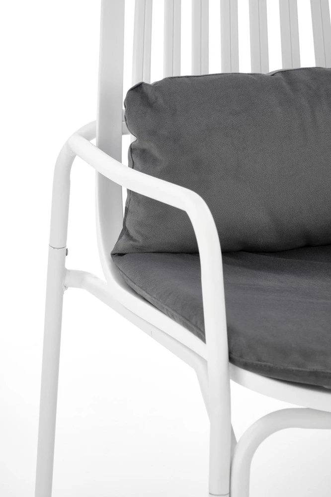 Fotelis MELBY leisure chair, baltas / pilkas
