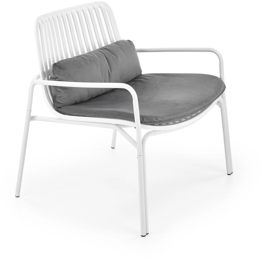 Fotelis MELBY leisure chair, baltas / pilkas