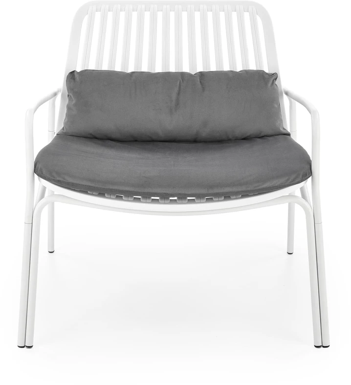 Fotelis MELBY leisure chair, baltas / pilkas