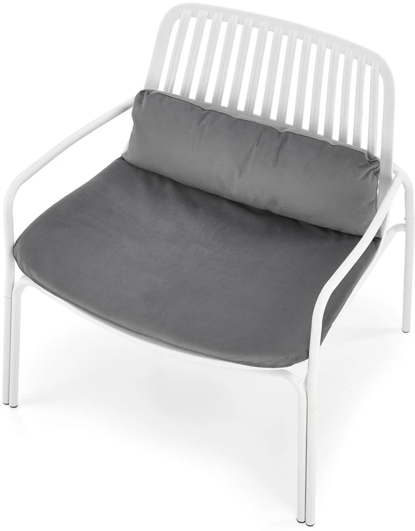 Fotelis MELBY leisure chair, baltas / pilkas