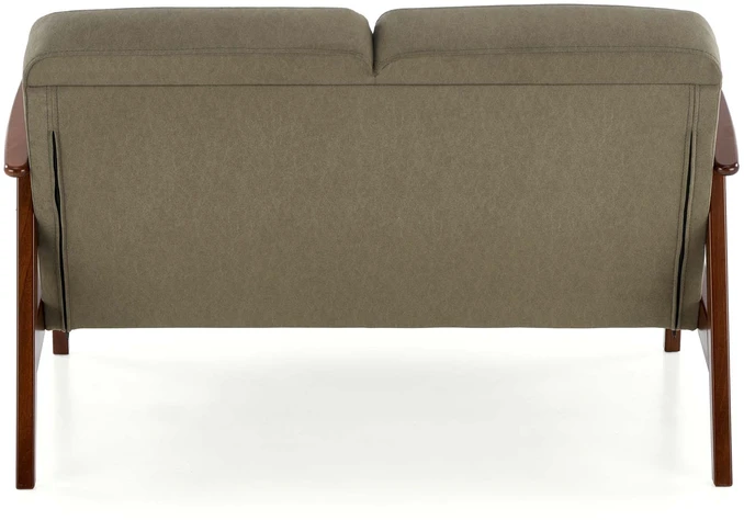 Fotelis MILANO 2S sofa, alyvuogių spalvos CASTEL#39 / tamsus riešutas