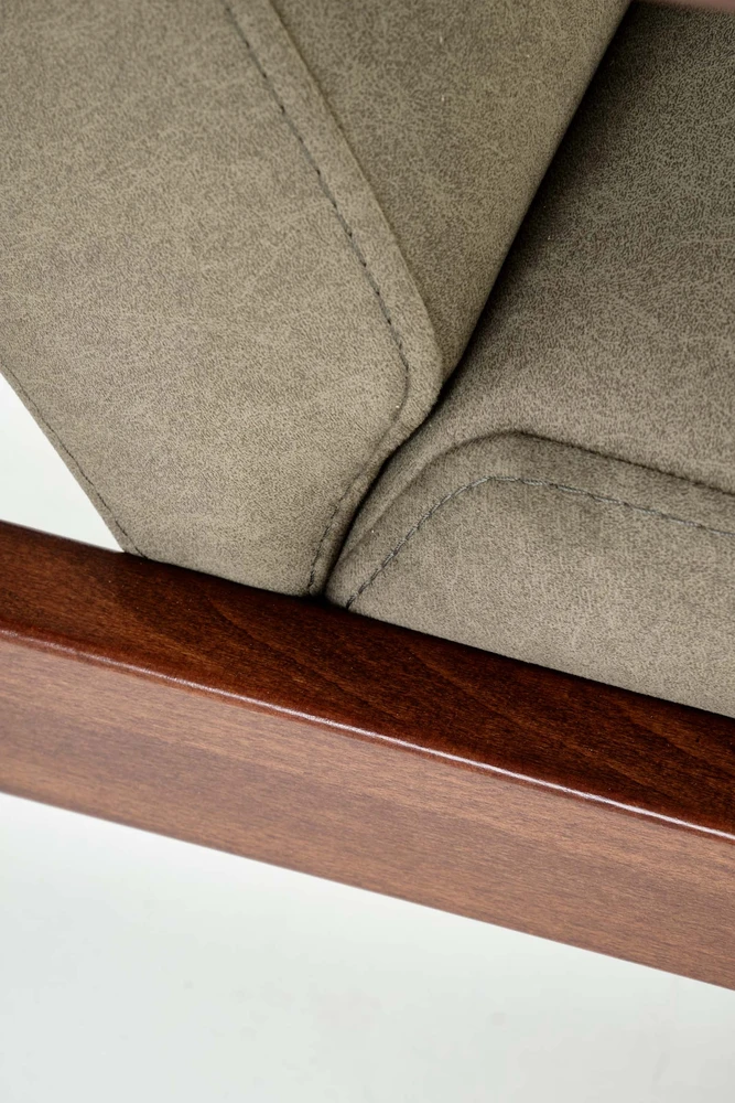 Fotelis MILANO 2S sofa, alyvuogių spalvos CASTEL#39 / tamsus riešutas