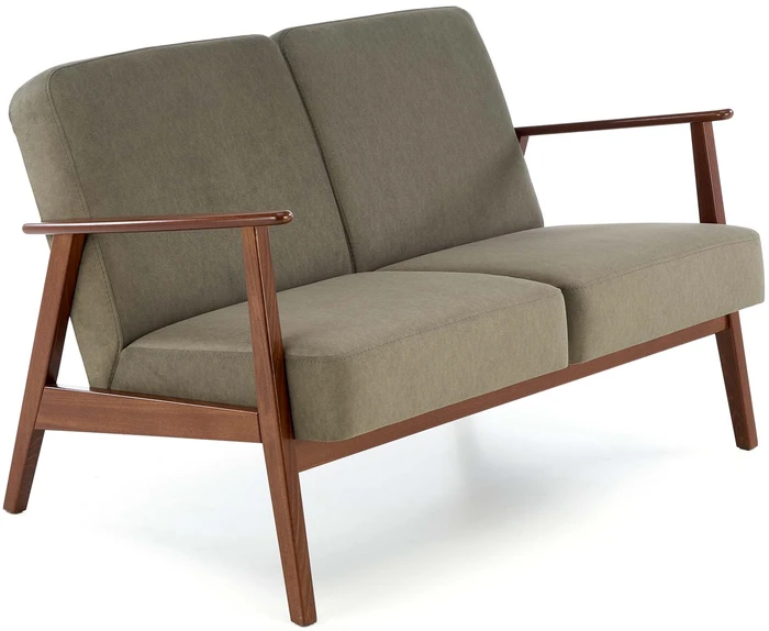Fotelis MILANO 2S sofa, alyvuogių spalvos CASTEL#39 / tamsus riešutas
