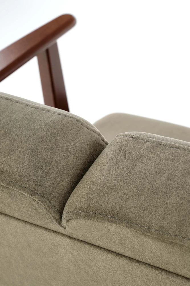 Fotelis MILANO 2S sofa, alyvuogių spalvos CASTEL#39 / tamsus riešutas