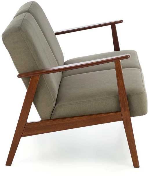 Fotelis MILANO 2S sofa, alyvuogių spalvos CASTEL#39 / tamsus riešutas
