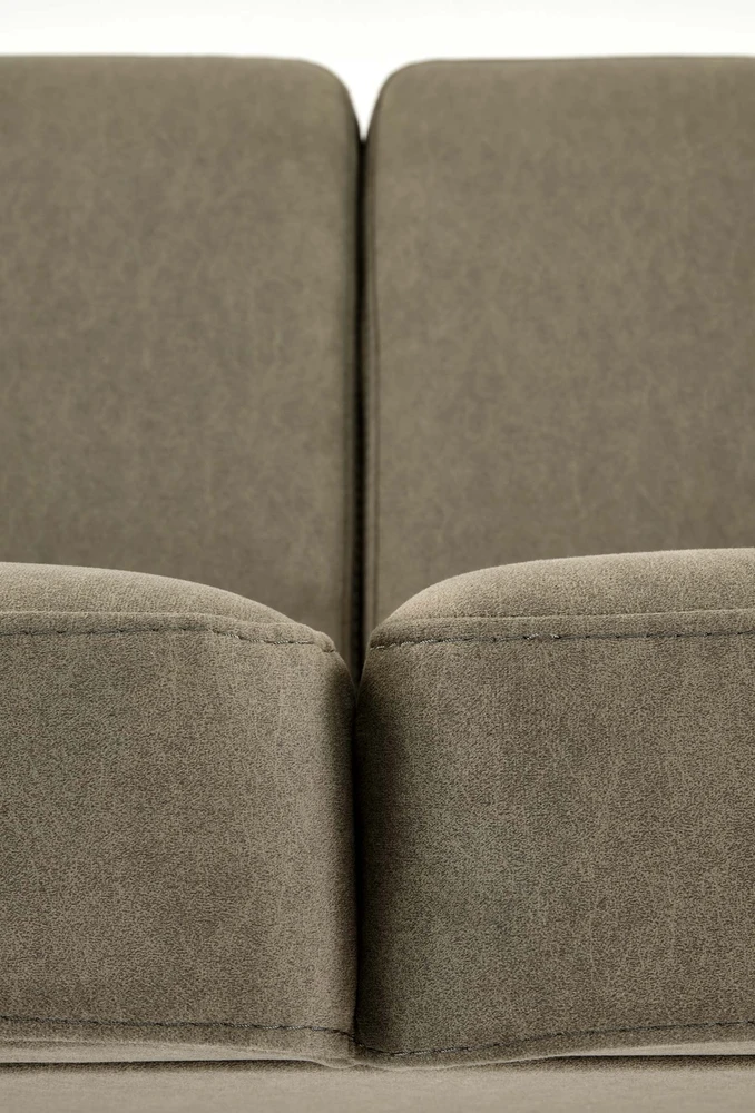 Fotelis MILANO 2S sofa, alyvuogių spalvos CASTEL#39 / tamsus riešutas