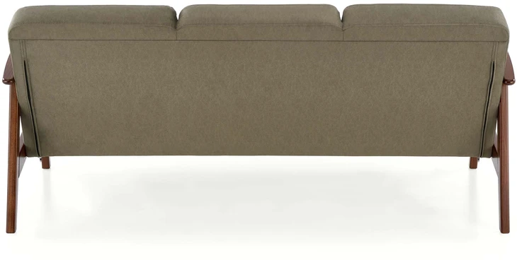 Fotelis MILANO 3S sofa, alyvuogių spalvos CASTEL#39 / tamsus riešutas