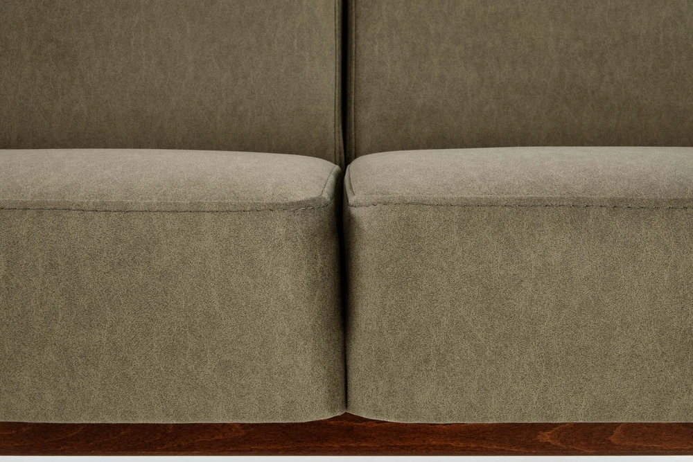 Fotelis MILANO 3S sofa, alyvuogių spalvos CASTEL#39 / tamsus riešutas
