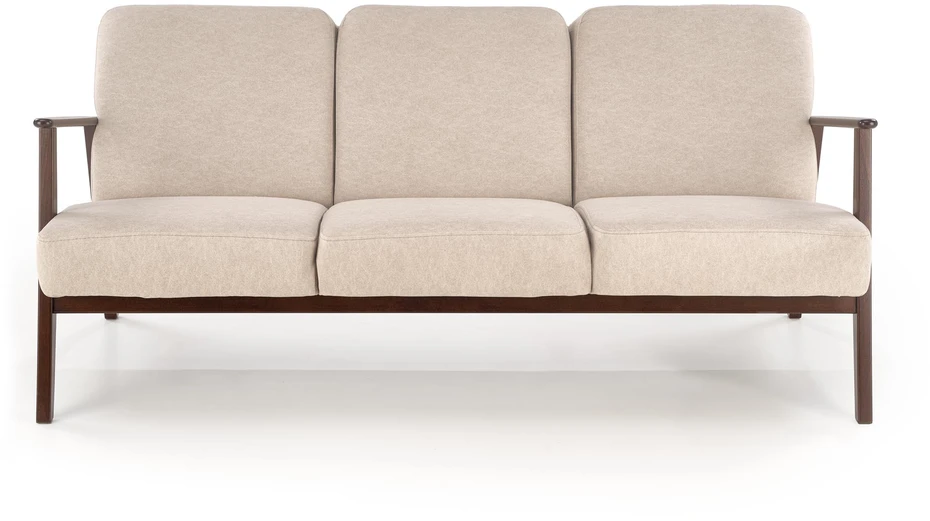 Fotelis MILANO 3S sofa, beige CASTEL#15 / dark walnut