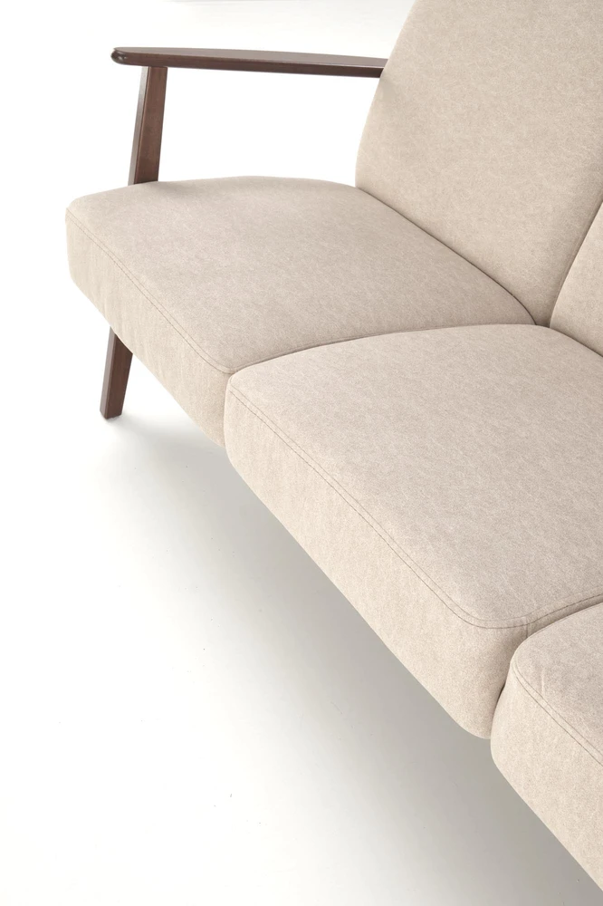 Fotelis MILANO 3S sofa, beige CASTEL#15 / dark walnut