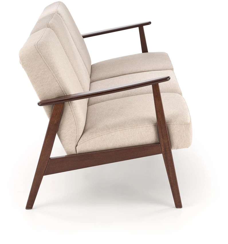 Fotelis MILANO 3S sofa, beige CASTEL#15 / dark walnut
