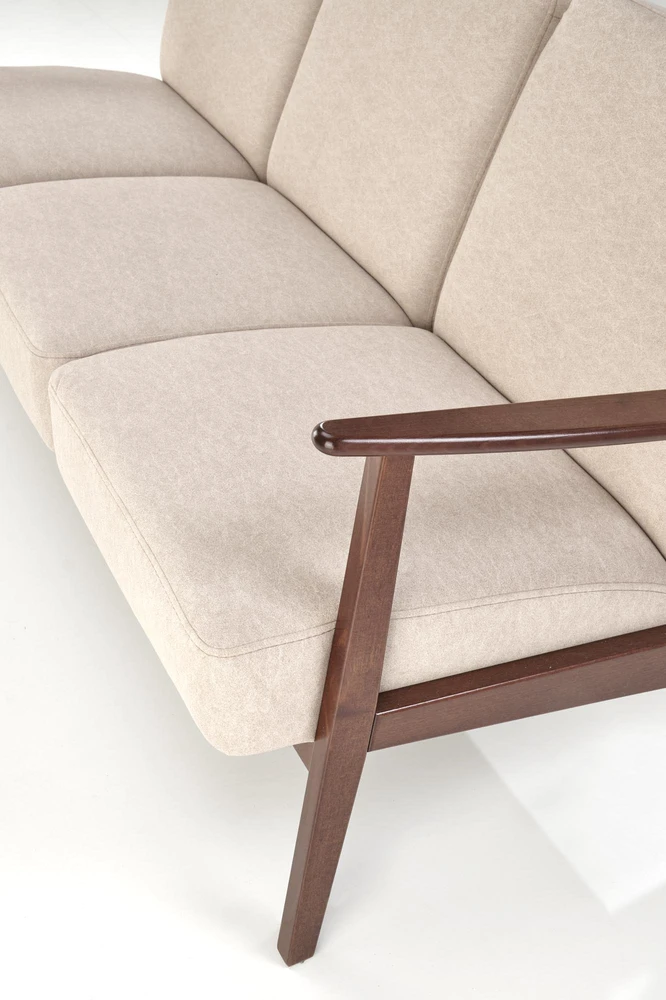Fotelis MILANO 3S sofa, beige CASTEL#15 / dark walnut