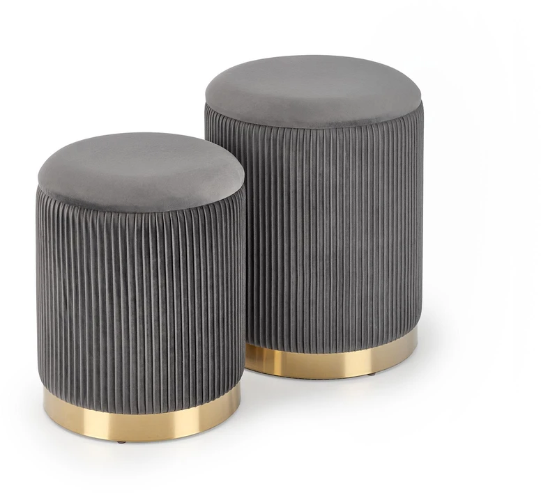 Fotelis MONTY set of two stools: color: pilkas