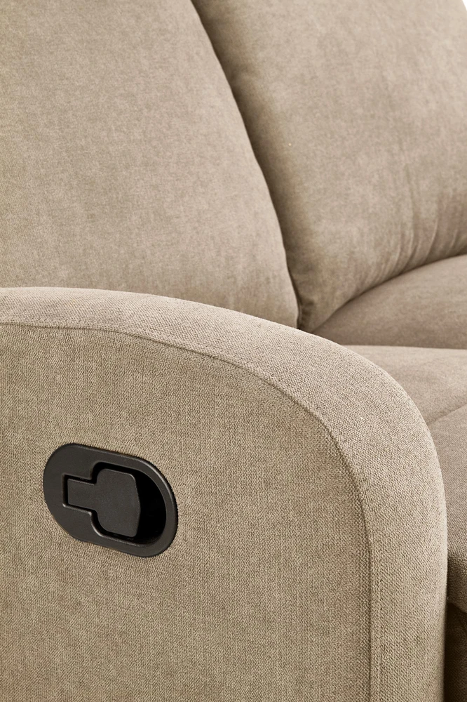 Fotelis OSLO 2S sofa su recliner funkcija, spalva: smėlio
