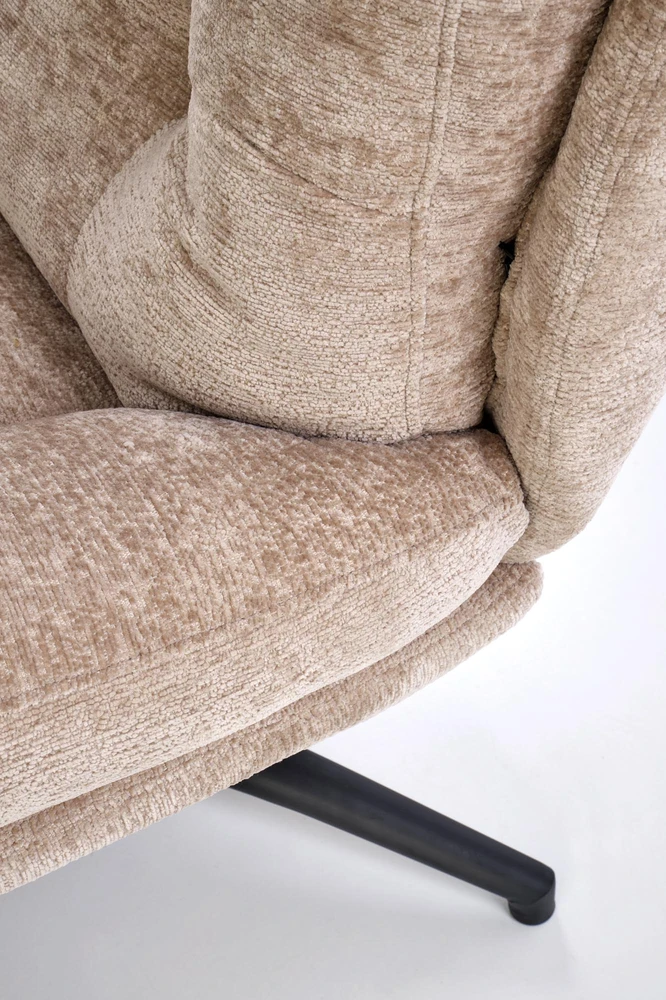 Fotelis PESTO armchair with ottoman / rocking function, color: beige