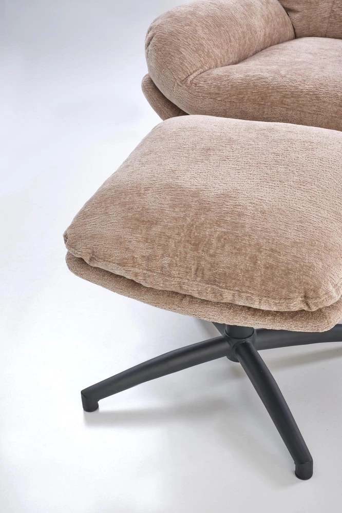 Fotelis PESTO armchair with ottoman / rocking function, color: beige