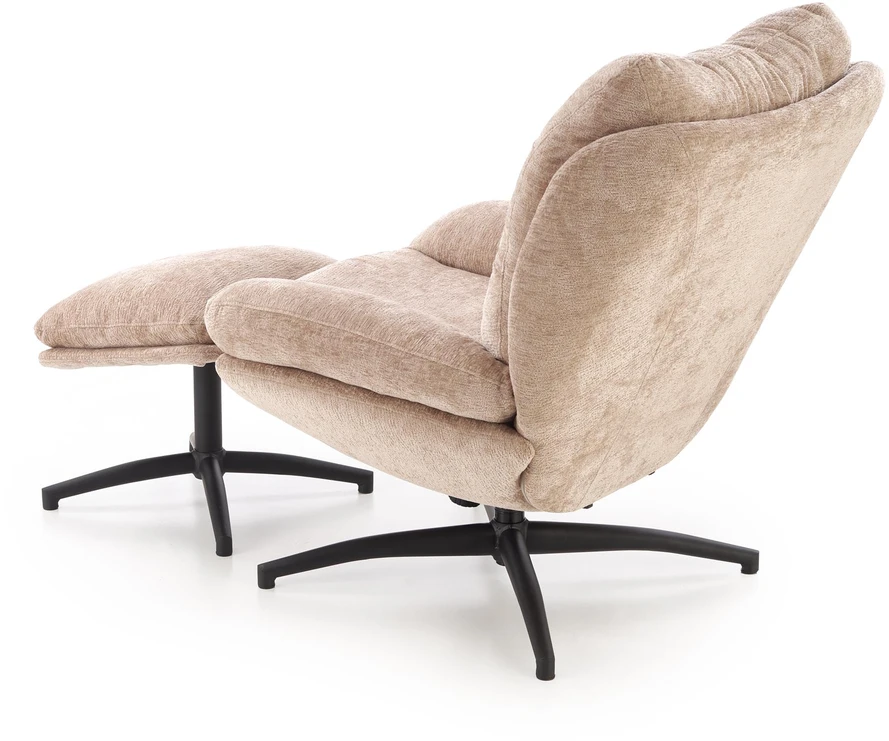 Fotelis PESTO armchair with ottoman / rocking function, color: beige