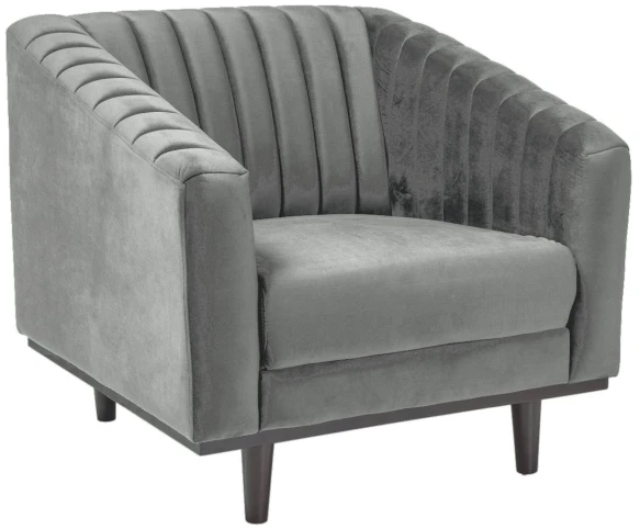 Signal Meble Fotelis Signal ASPREY 1 VELVET, pilkas