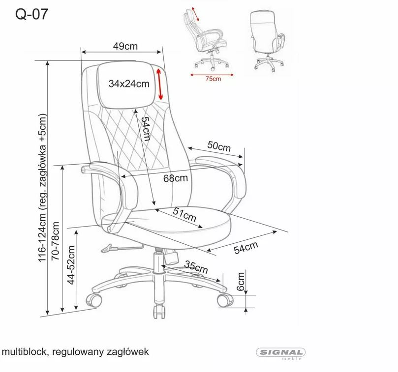 Fotelis Signal Fotel sukamasis Q-07
