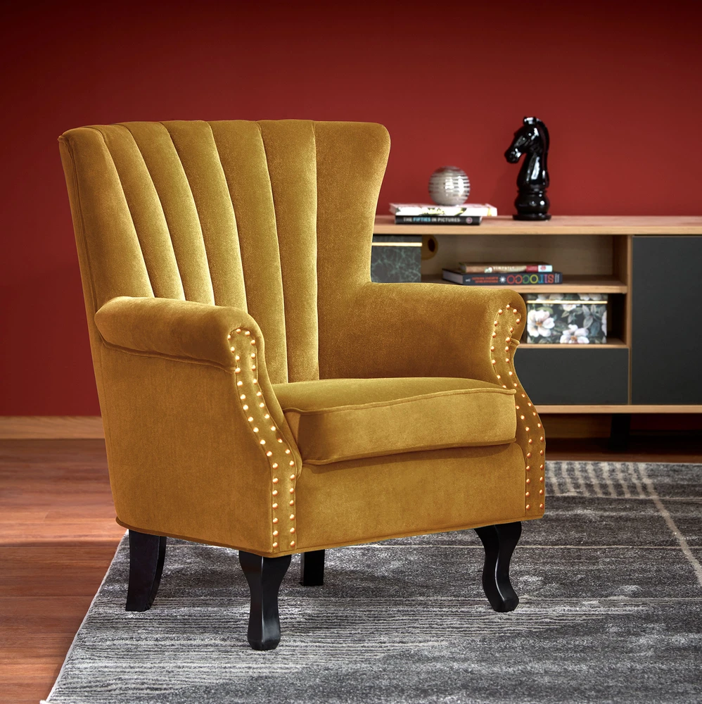Fotelis TITAN chair color: mustard