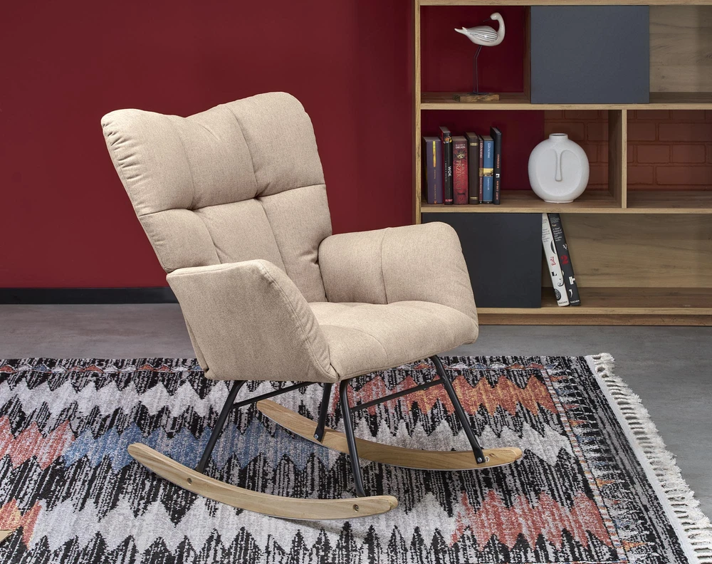Fotelis VASCO rocking chair, beige
