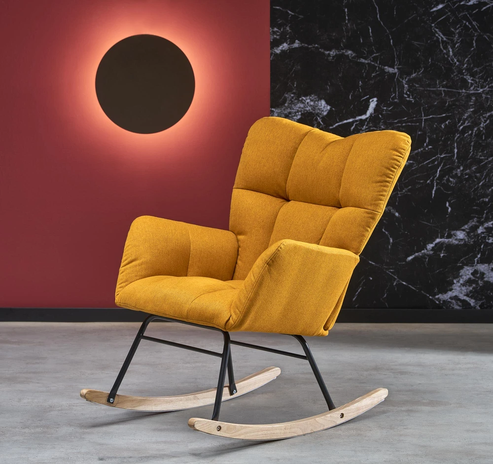 Fotelis VASCO rocking chair, mustard