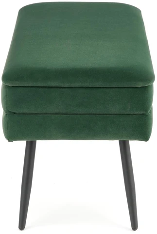Fotelis VELVA bench color: dark žalias / juodas