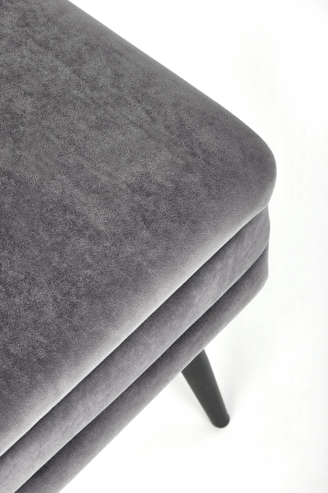 Fotelis VELVA bench color: pilkas/juodas