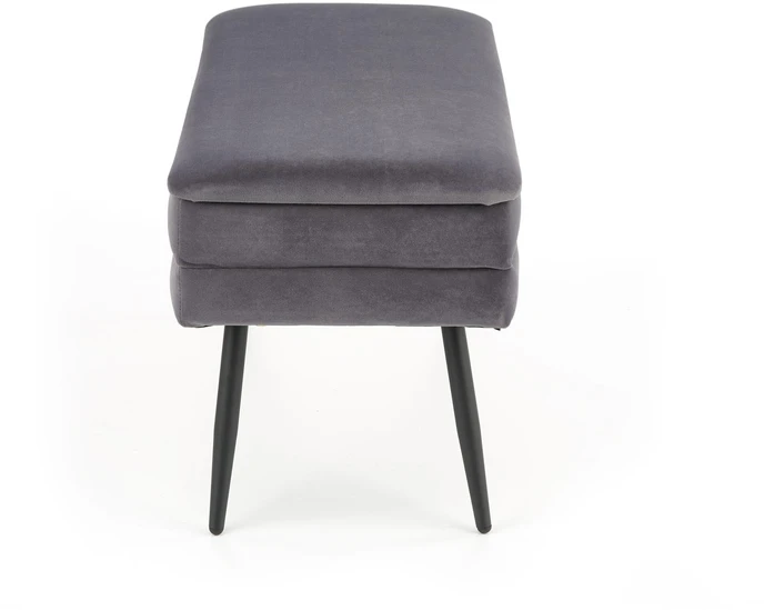 Fotelis VELVA bench color: pilkas/juodas