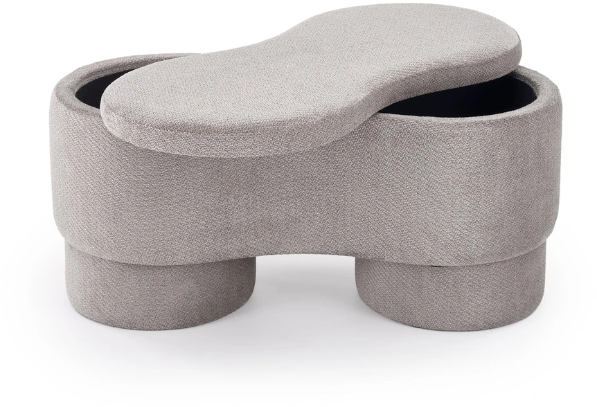 Fotelis VIVA bench with storage function, pilkas