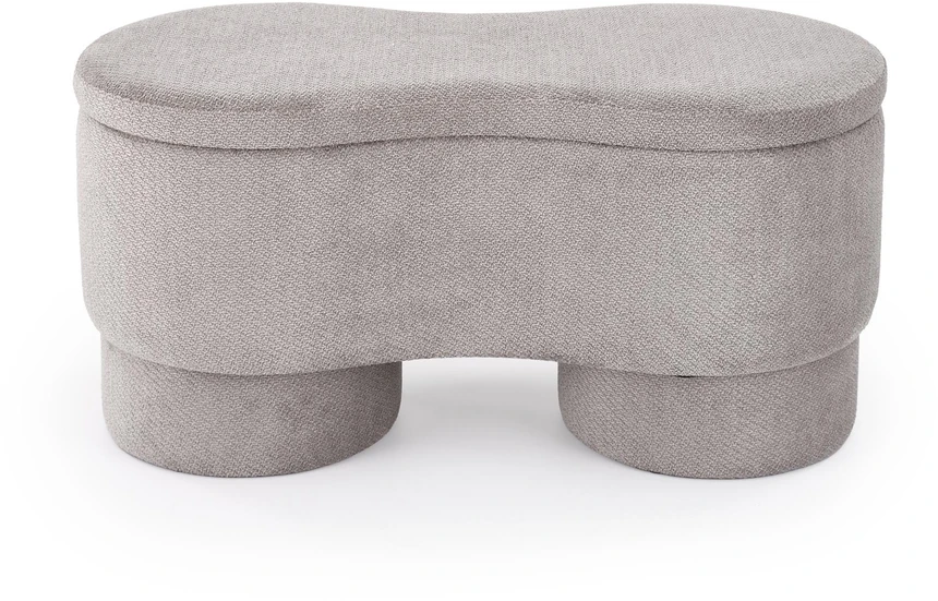 Fotelis VIVA bench with storage function, pilkas
